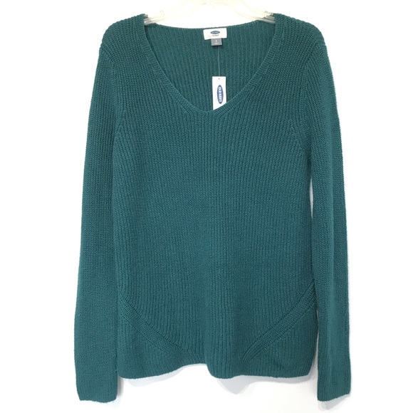 Old Navy Sweaters - NWT Old navy green v-neck sweater chunky knit top
